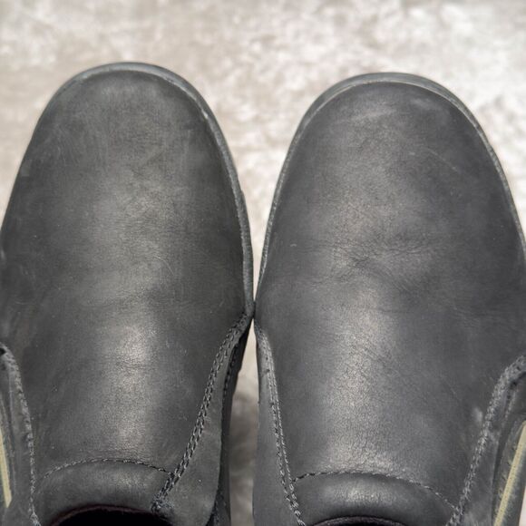 Roper Performance Black Leather Slip On Work Safety Shoes Mens Size 9 - Picture 10 of 16